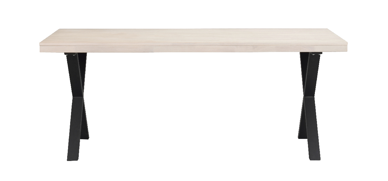 Esstisch Brooklyn, X-Gestell, 170cm, Whitewash