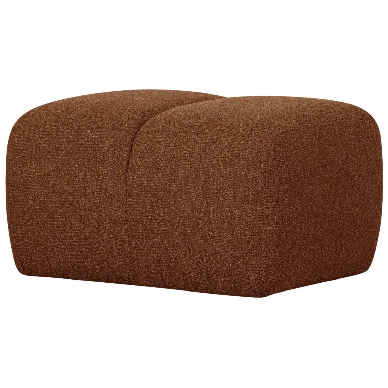 Hocker Mojo aus Boucle-Stoff, Rostbraun