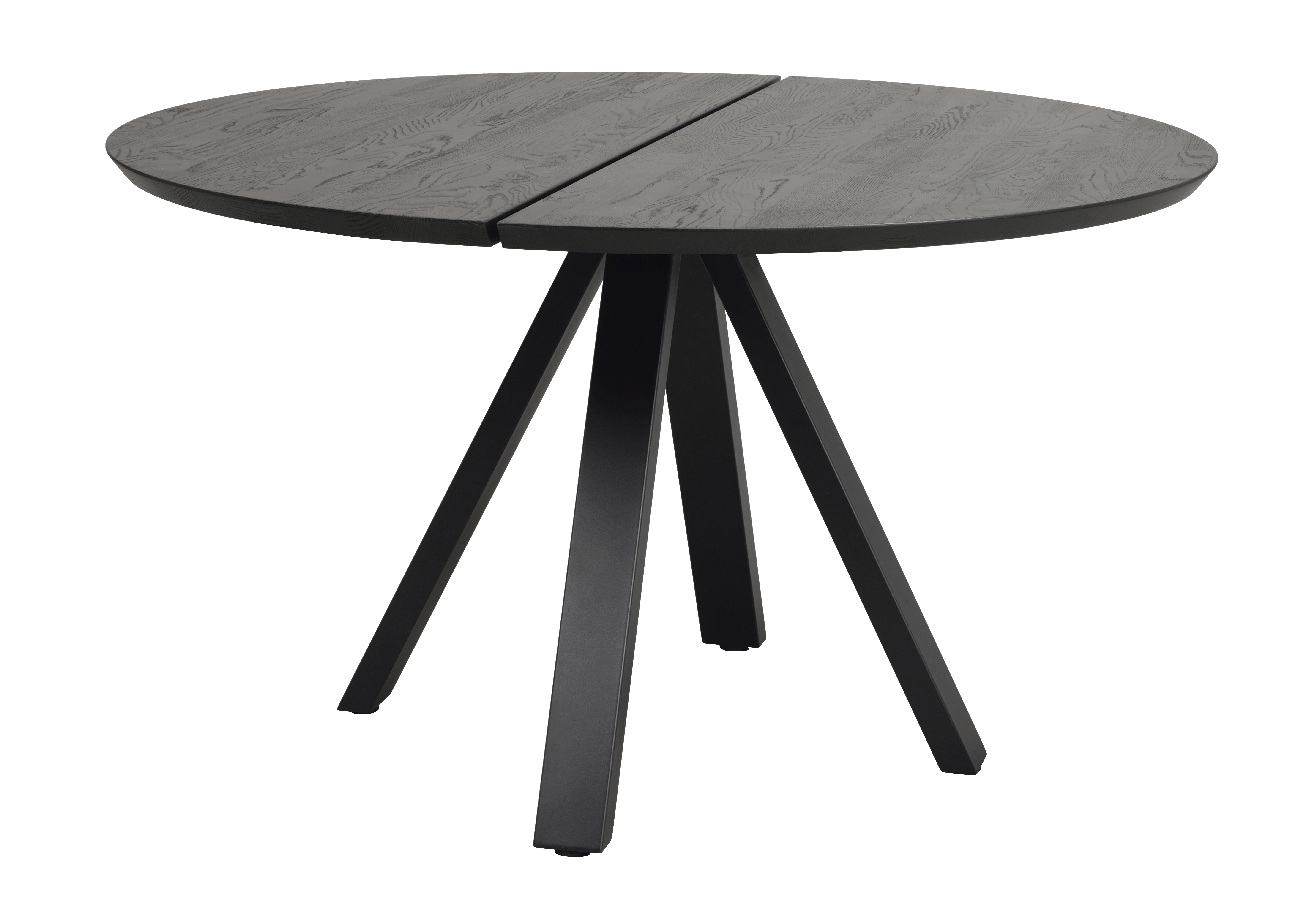 Esstisch Carradale Rund 130cm, Spider-Gestell, Eiche Schwarz