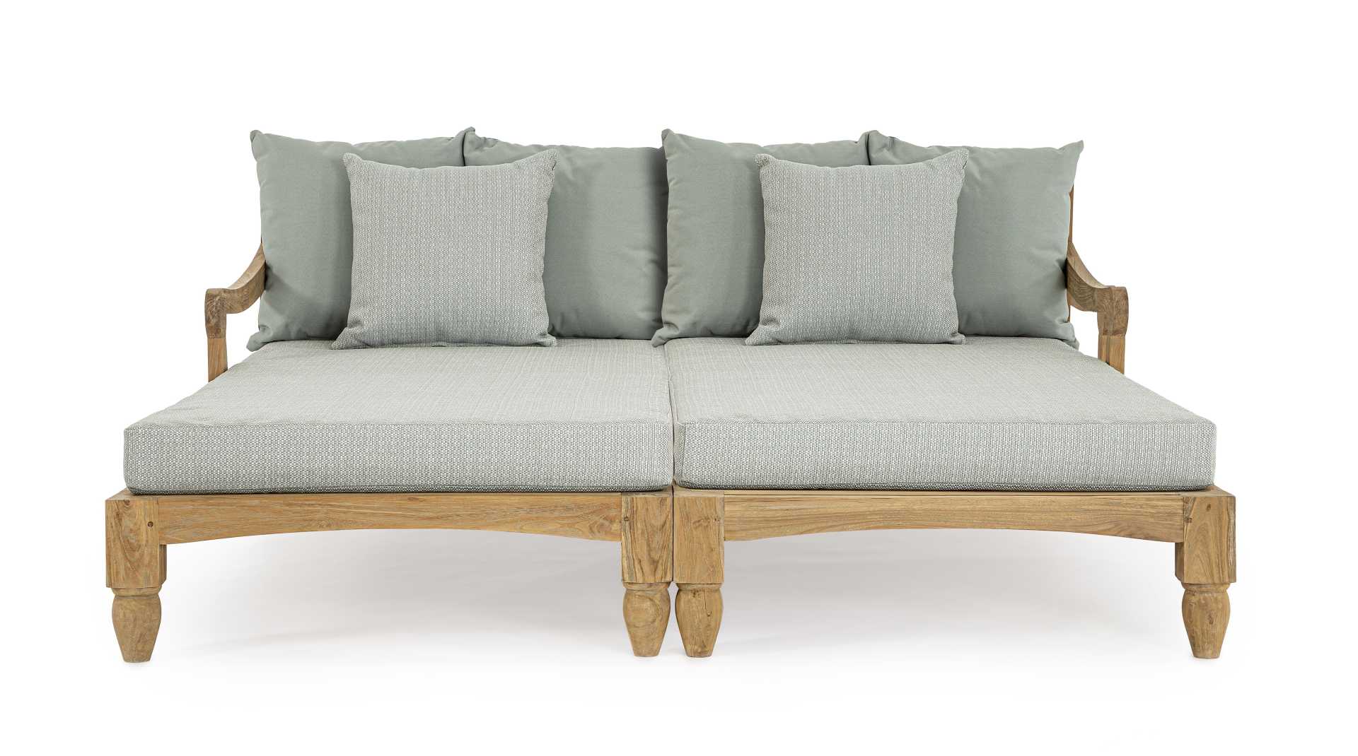 Daybed Bali aus Teakholz, Aqua