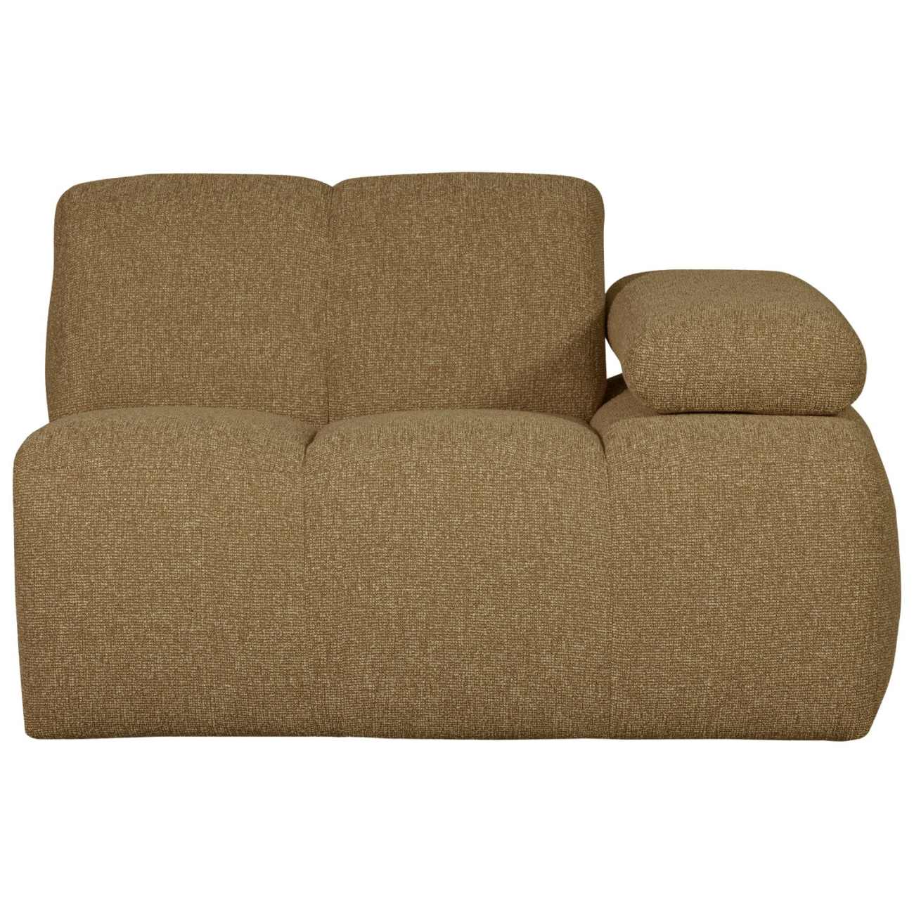 Modulsofa Mojo Boucle 1er Arm-Rechts, Gelb/Braun