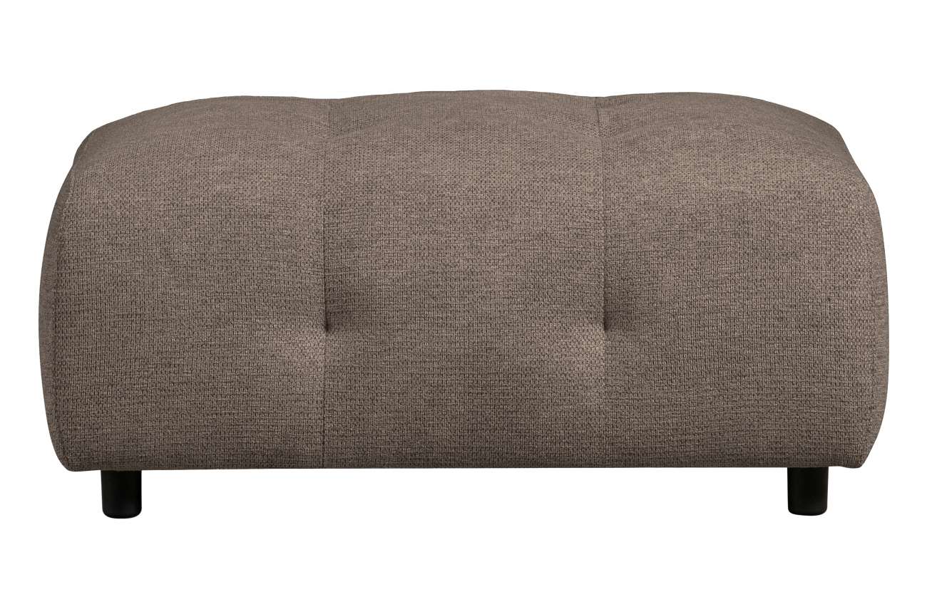 Hocker Louis aus Chenille, Braun