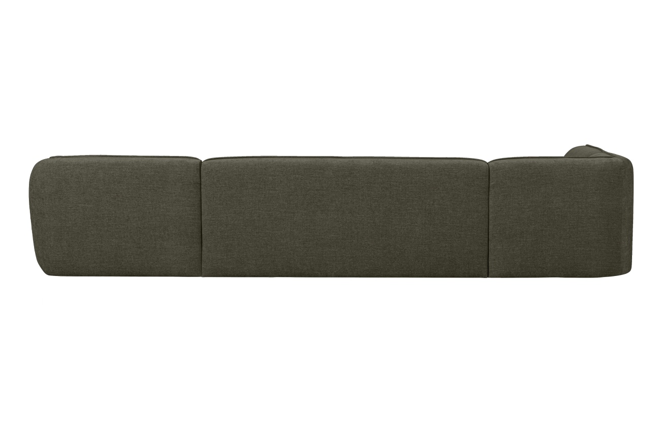 Sofa Polly U-Form aus Webstoff Links, Grün