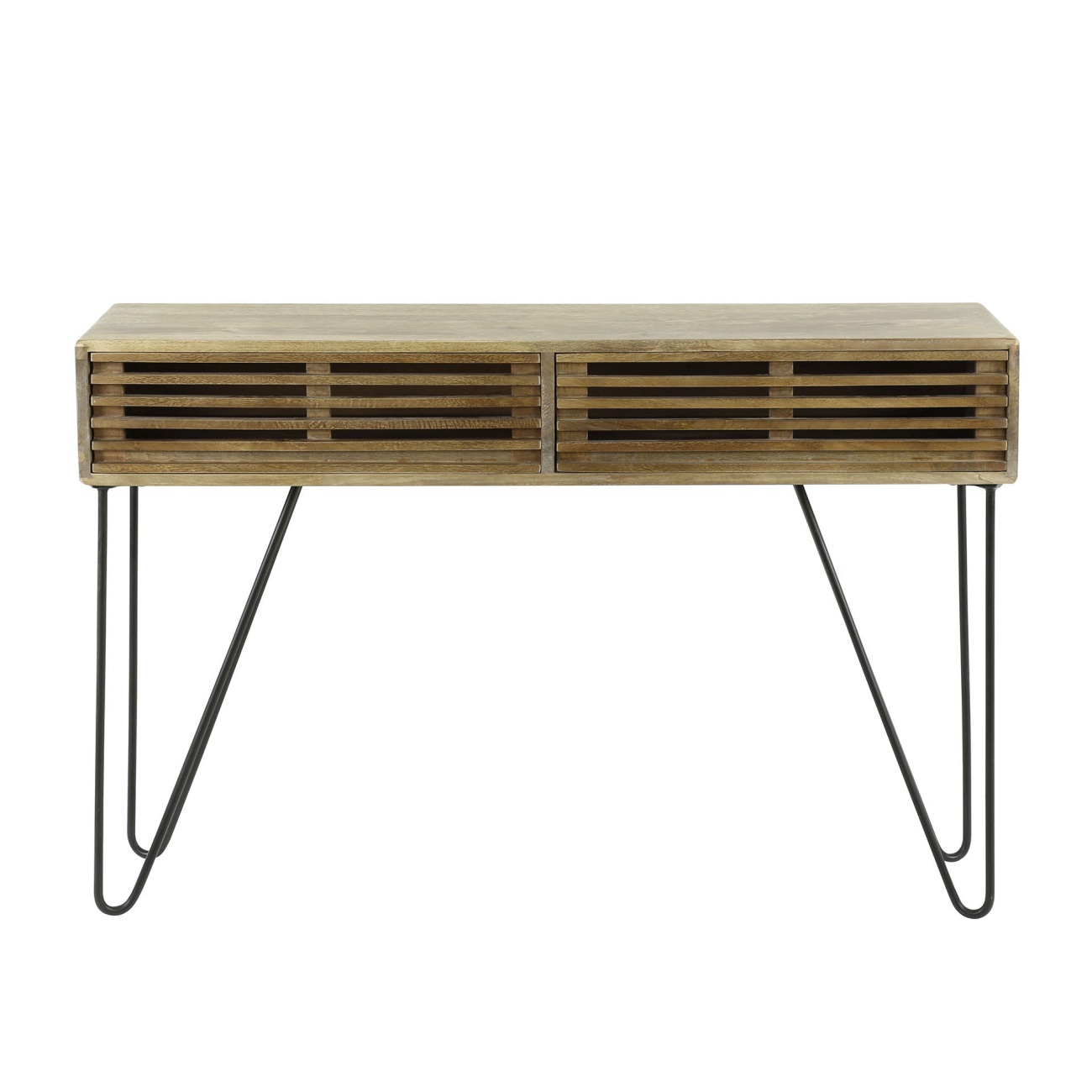 Konsole / Schminktisch Tamil - Mangoholz massiv Braun, 120 cm