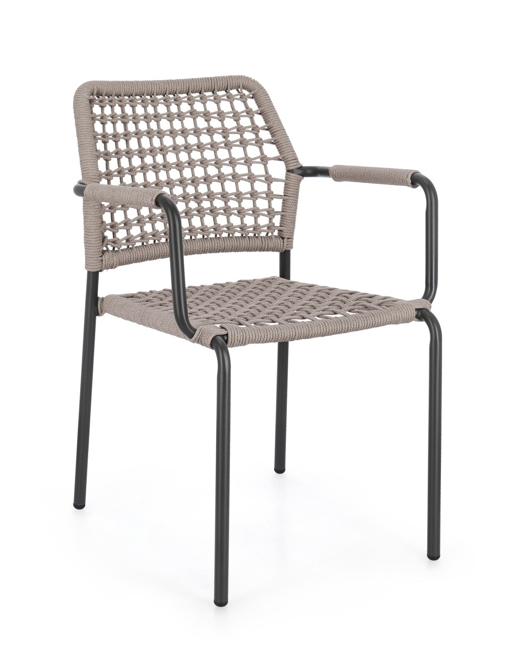 Gartenstuhl Rajada aus Aluminium, Taupe / Anthrazit