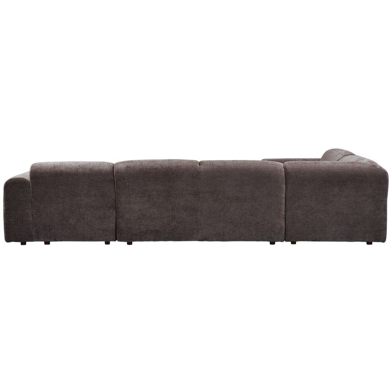 Ecksofa Cloud aus Chenille-Stoff Links, Braun