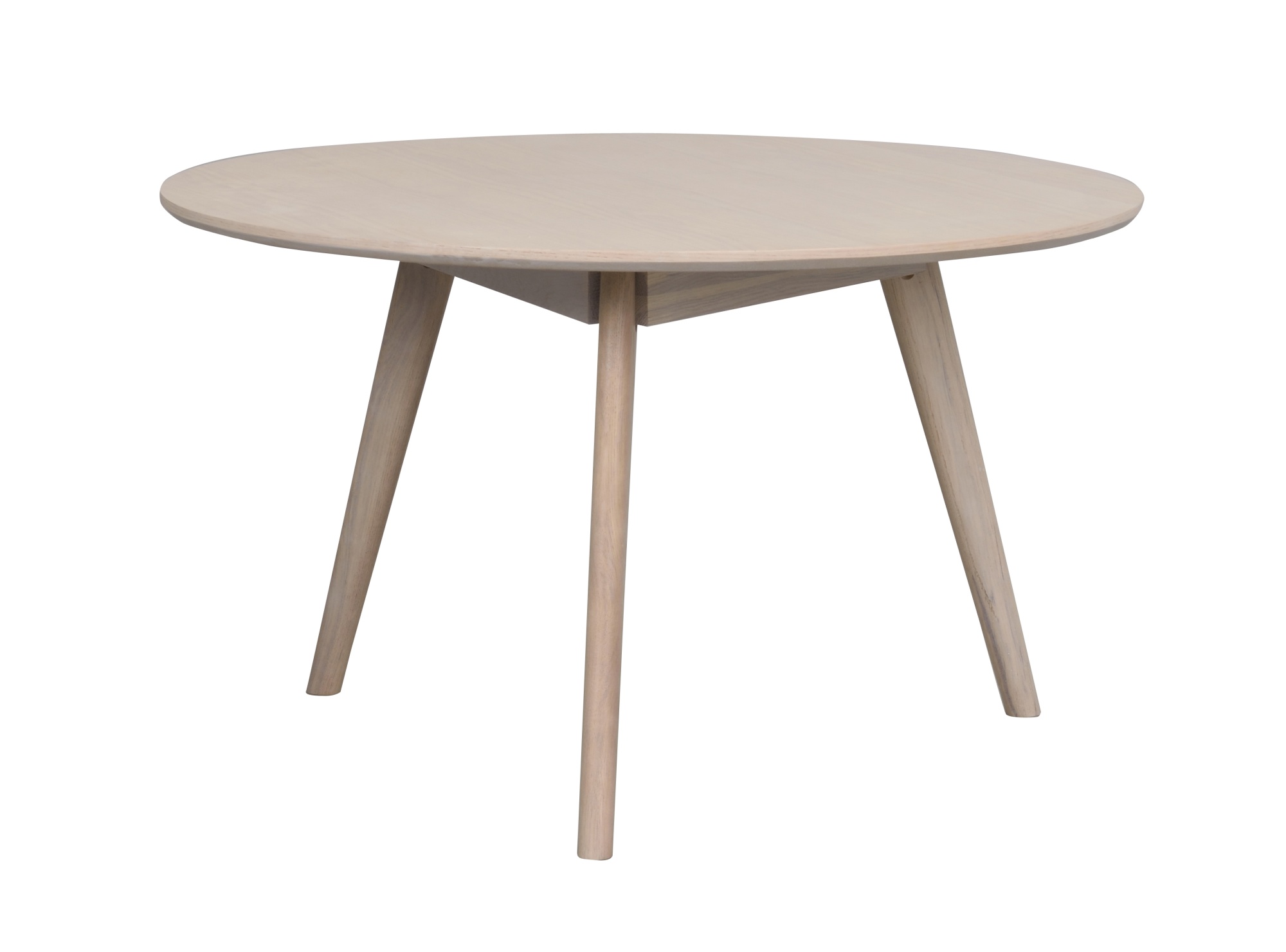 Couchtisch Yumi Rund 90cm, Esche Weiß pigmentiert