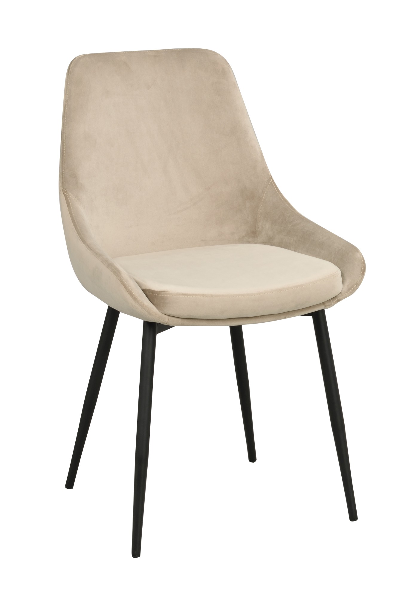 Stuhl Sierra Samt 2er Set, Beige
