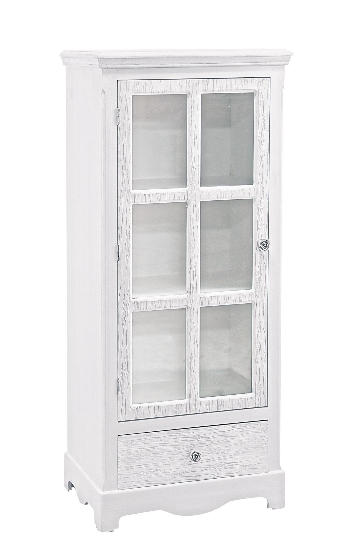 Vitrine Blanc aus MDF, 114 cm