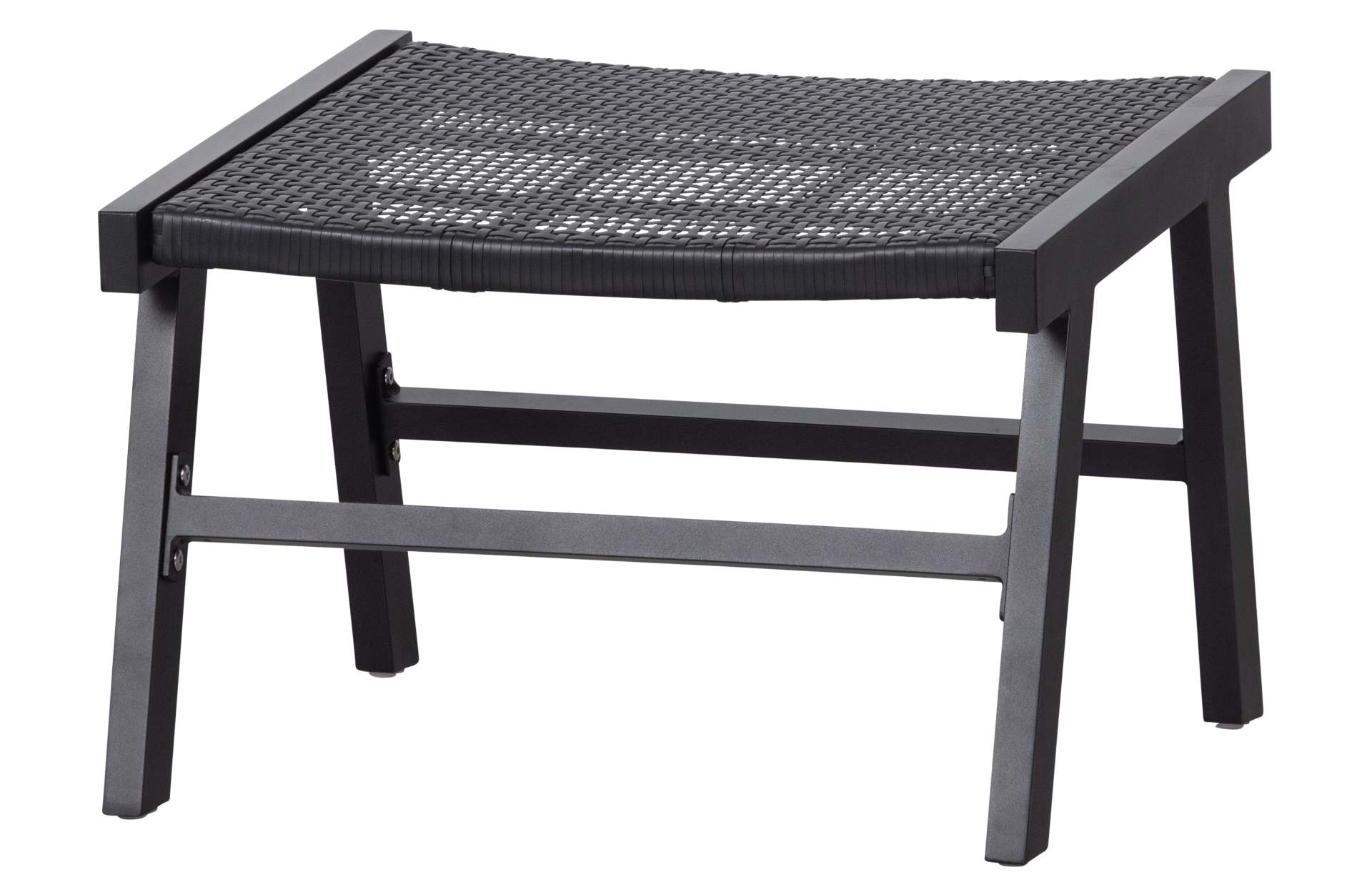 Hocker Puk aus Aluminium, Schwarz