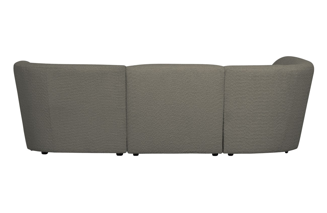 Ecksofa Coco aus Boucle-Stoff Links, Grün