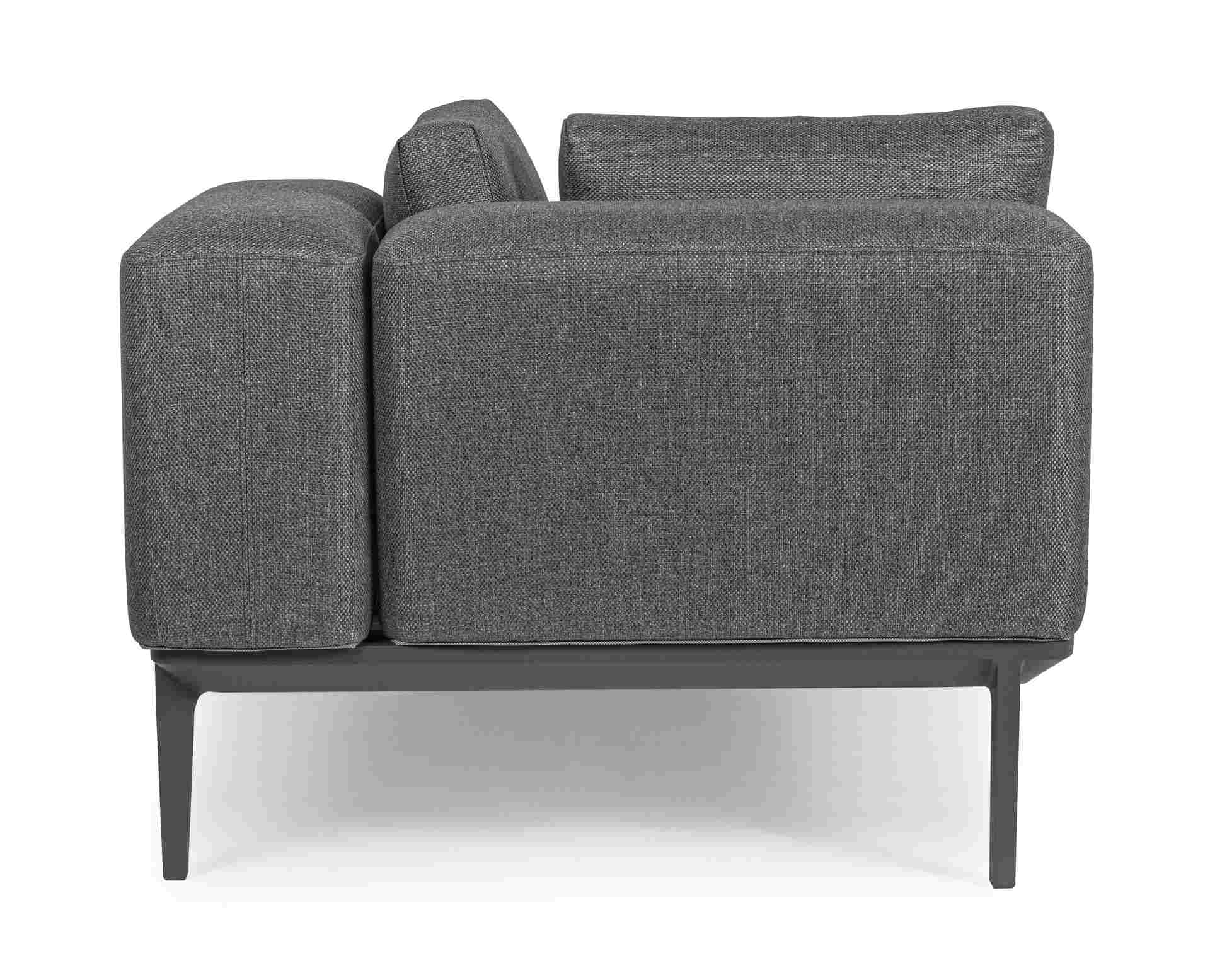 Sofa Matrix aus Aluminium, Anthrazit