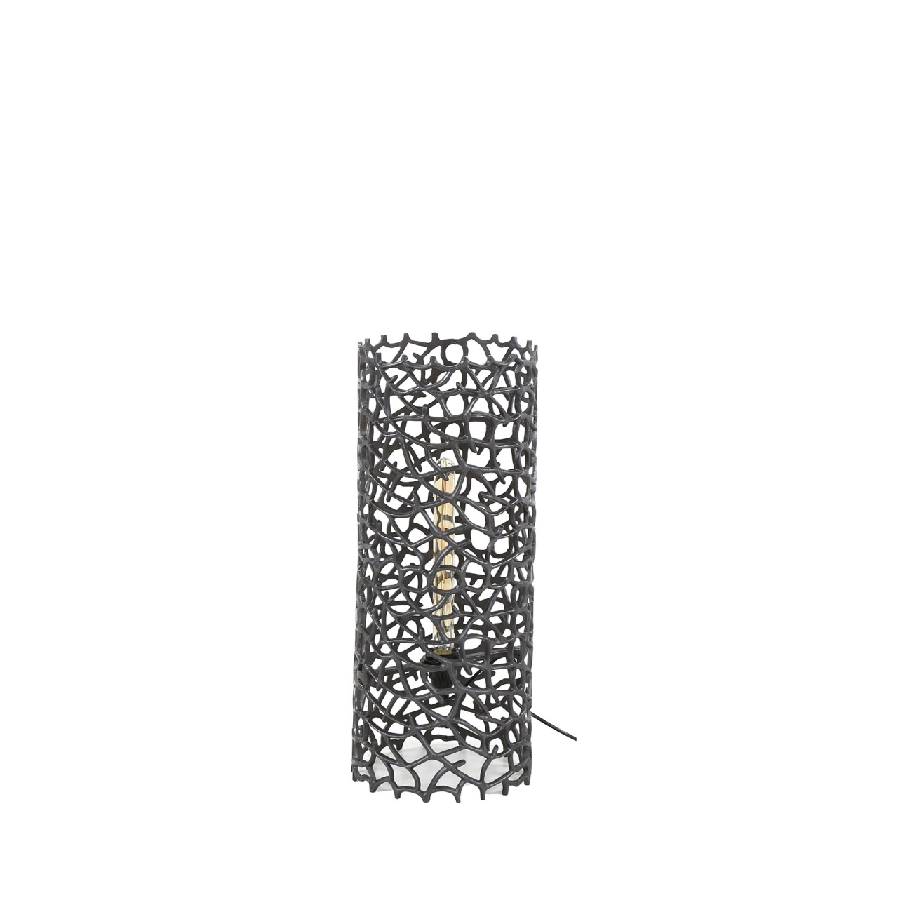 Stehleuchte Astilbe - Metall in Schwarz-Nickel-Finish, M, inkl. LED