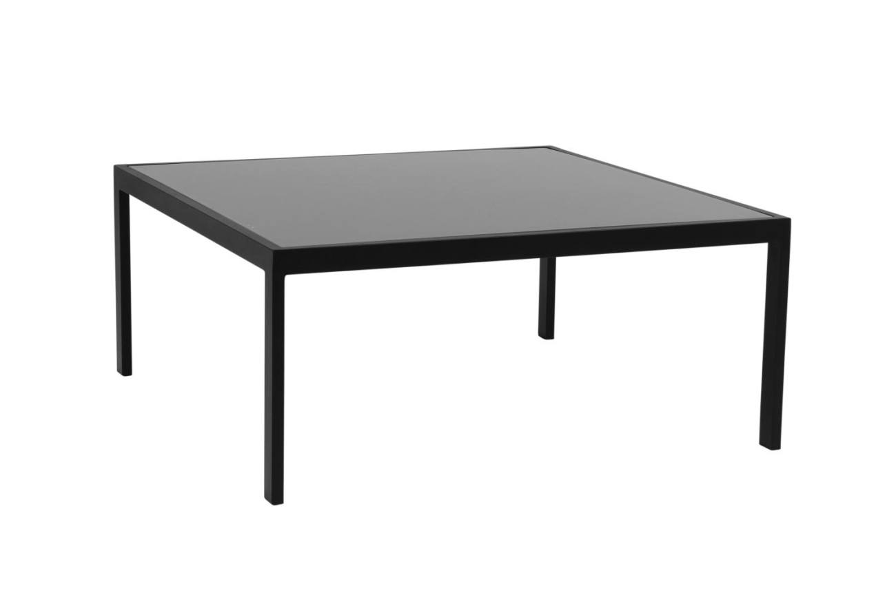 Gartencouchtisch Leone 90x90 cm, Schwarz