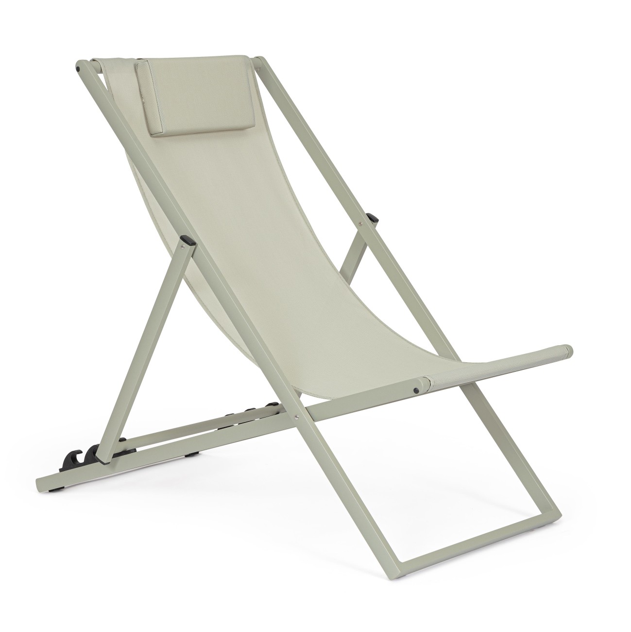 Liegestuhl Taylor Deckchair aus Aluminium und Textilene, Breeze