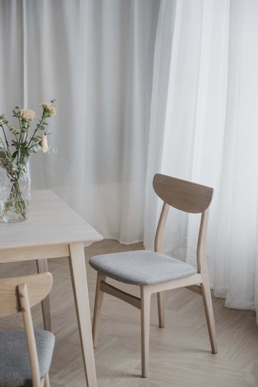 Esstisch Filippa Rechteckig 180x90cm, Eiche Weiß pigmentiert