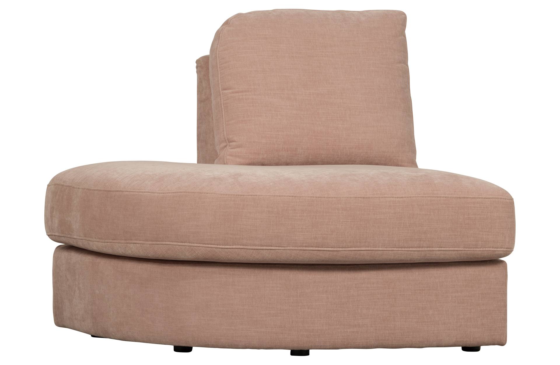 Modulsofa Family 1-Seat Eck-Element Rund Links, Rosa