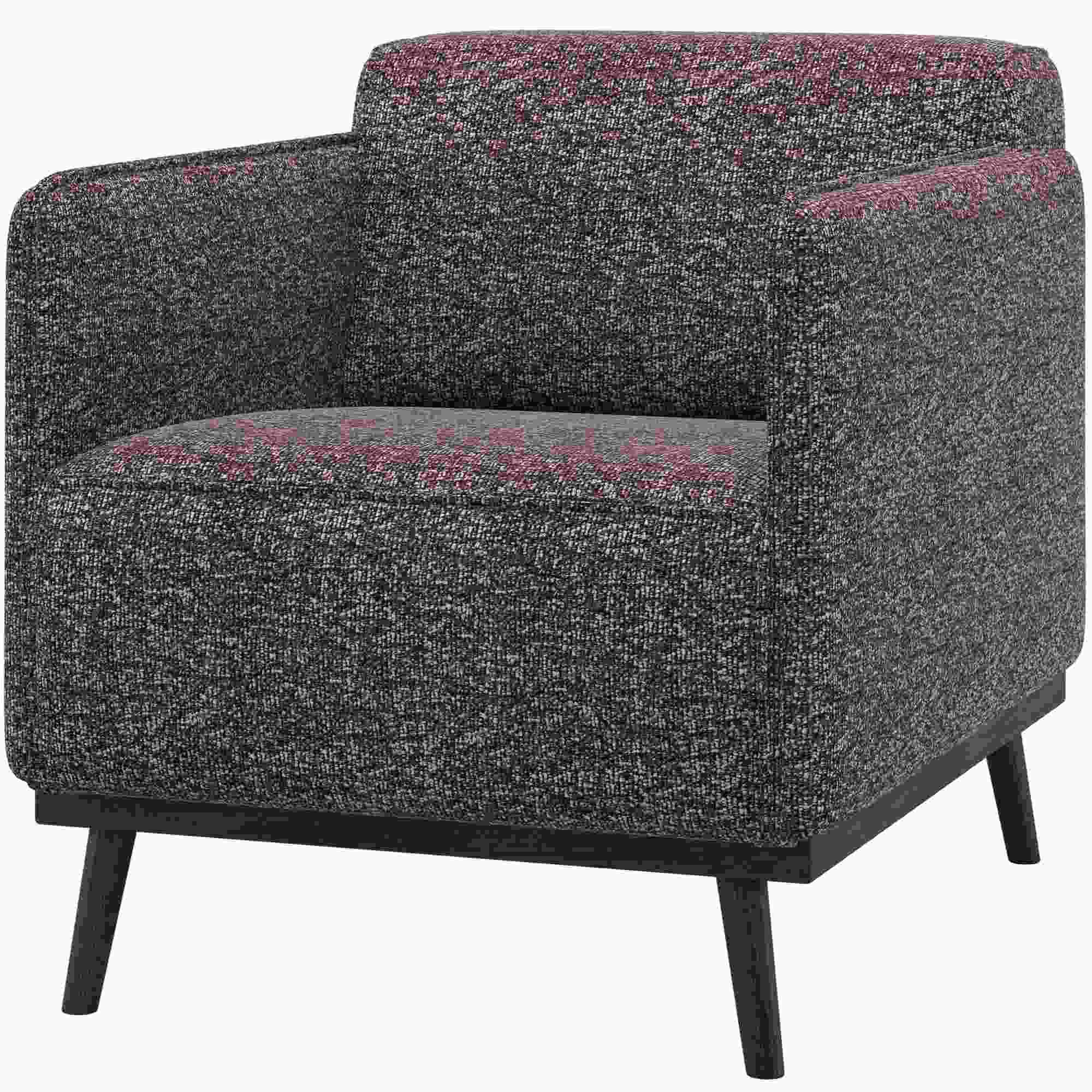 Statement Sessel Braun Melange - moderner Loungesessel im eleganten Design