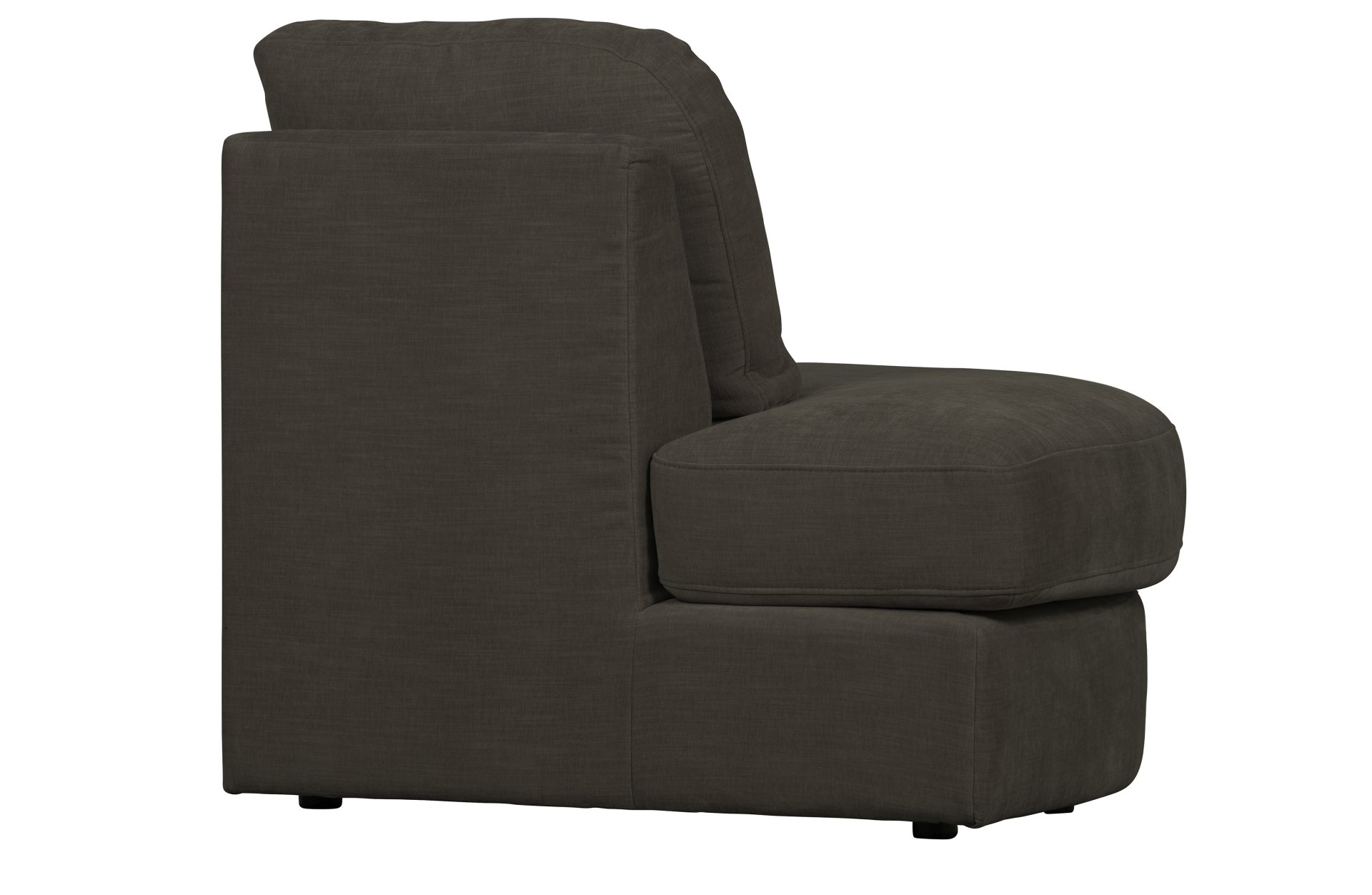 Modulsofa Family 1-Seat Eck-Element Rund Links, Anthrazit