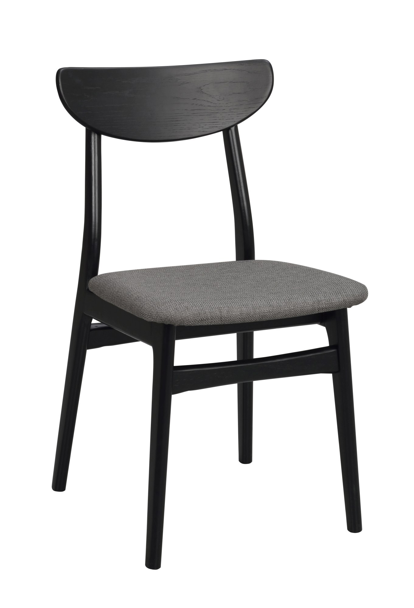 Stuhl Rodham 2er Set, Schwarz / Dunkelgrau