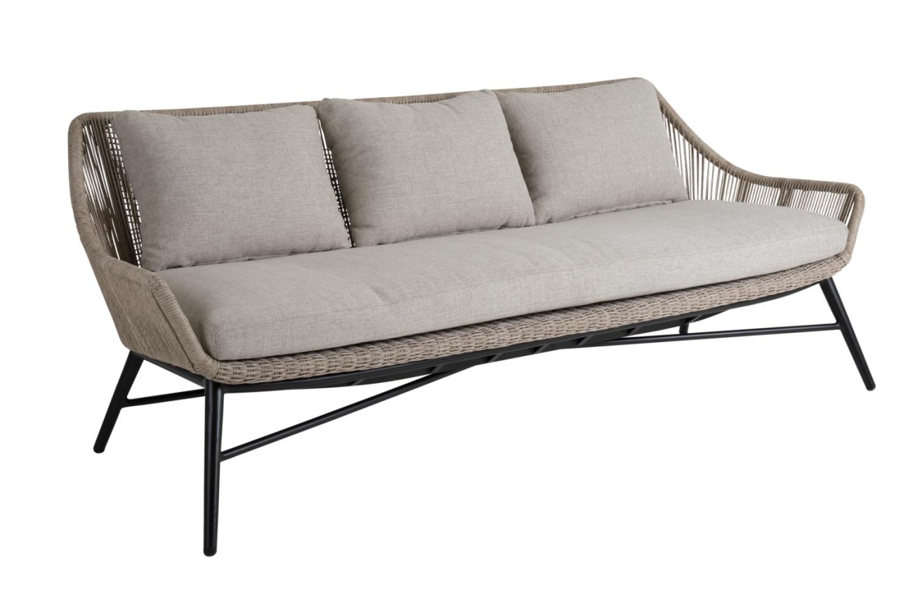 Gartensofa Pembroke mit Kissen, 3-Sitzer