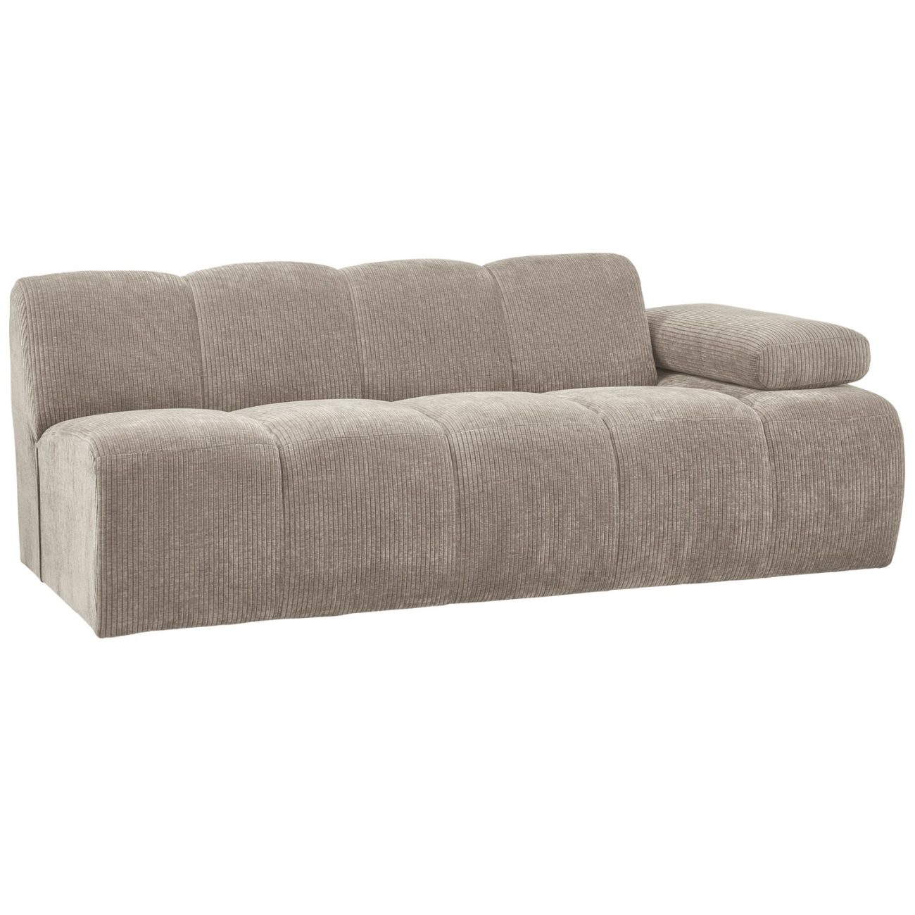 Modulsofa Mojo Flachcord 2er Arm-Rechts, Sand