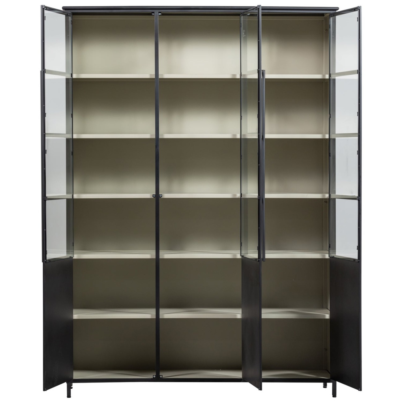 Vitrine Exhibit 3XL aus Metall, Schwarz