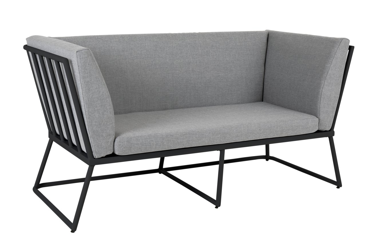 Gartensofa Vence mit Kissen 2-Sitzer, Grau