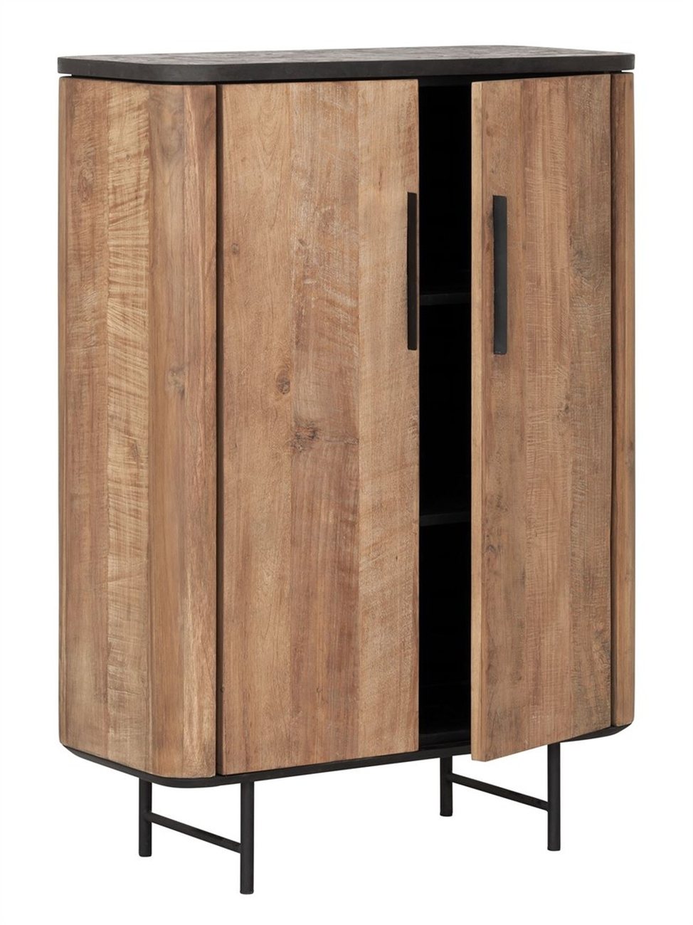 Highboard Soho aus recyceltem Teakholz, 90 cm