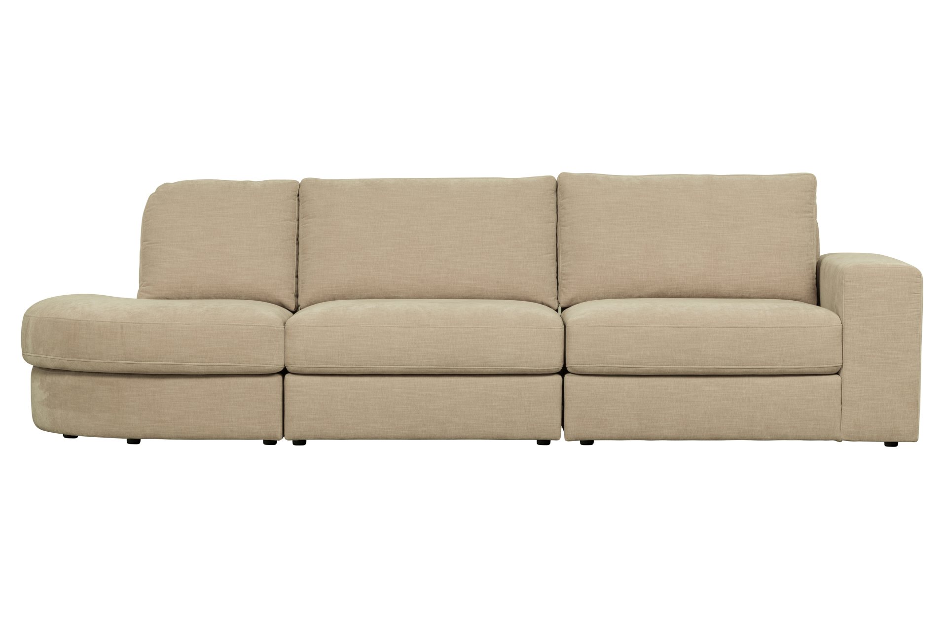 Modulsofa Family 1-Seat Eck-Element Rund Links, Sand