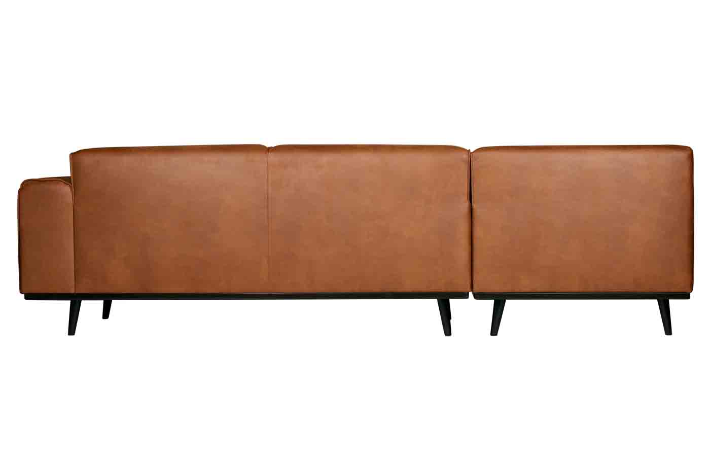 Ecksofa Statement Lederoptik, links Cognac