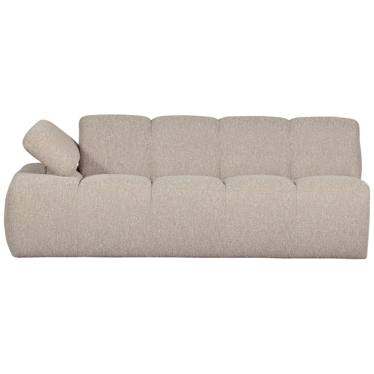 Modulsofa Mojo Boucle 2er Arm-Links, Beige