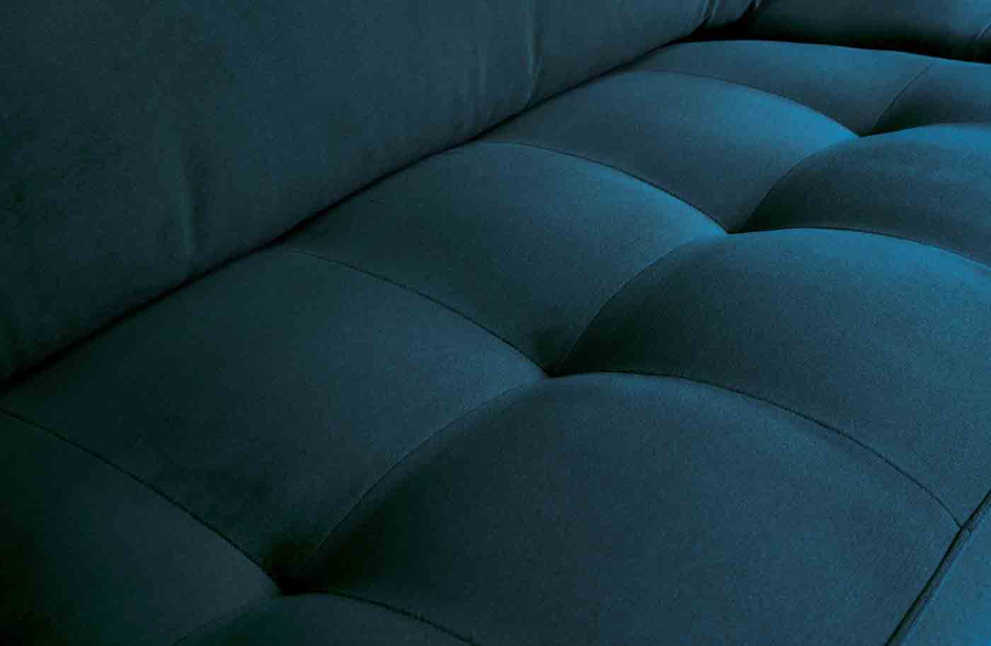 Sofa Rodeo Classic 3 Sitzer Samt, Blau