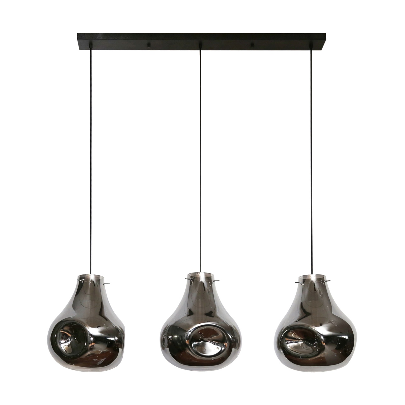 Hängeleuchte Gaite, 3-flammig - Chromglas, Spiegeloptik, inkl. LED