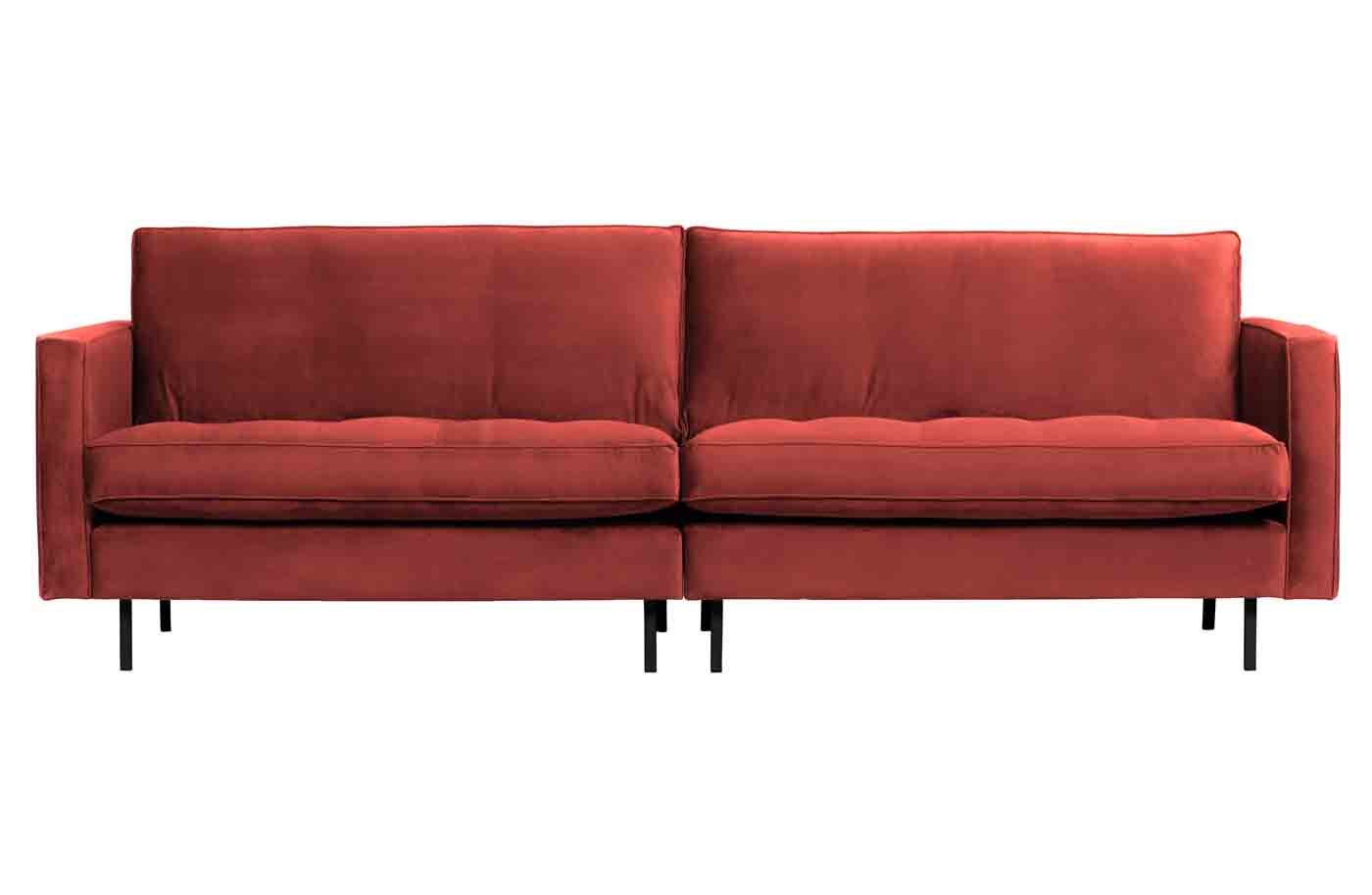 Sofa Rodeo Classic 3 Sitzer Samt, Rot