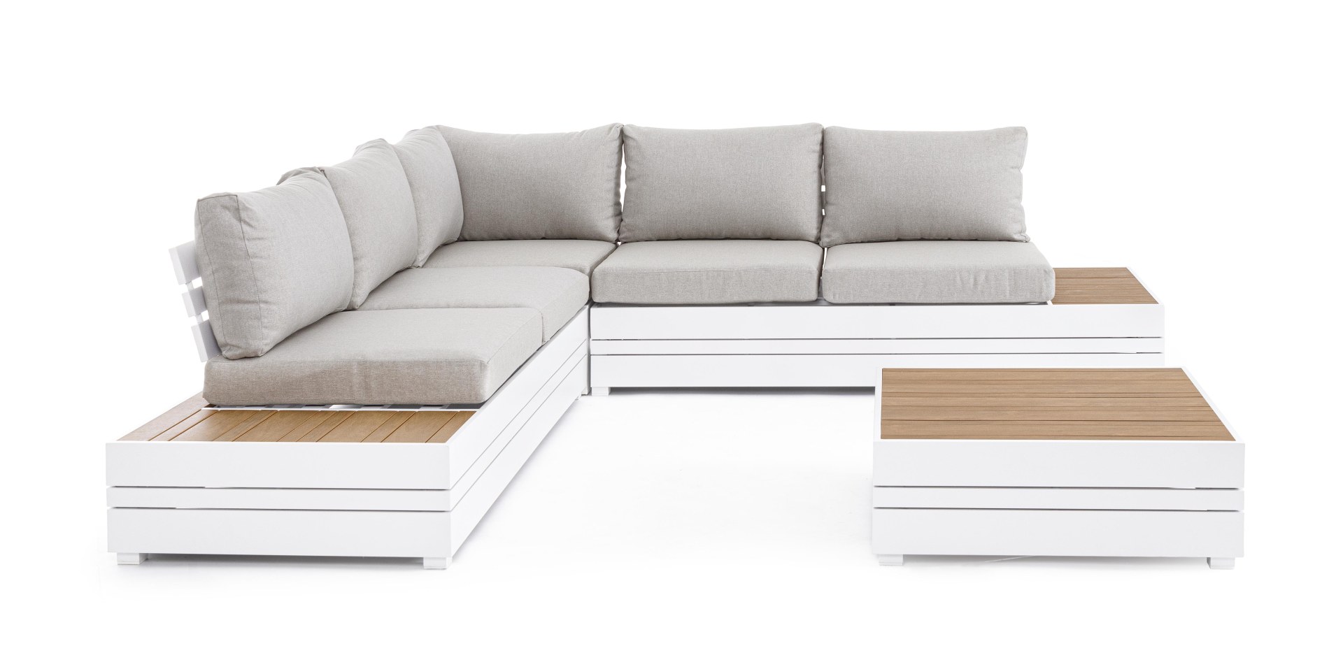 Gartensofa Osten aus Aluminium, Weiß