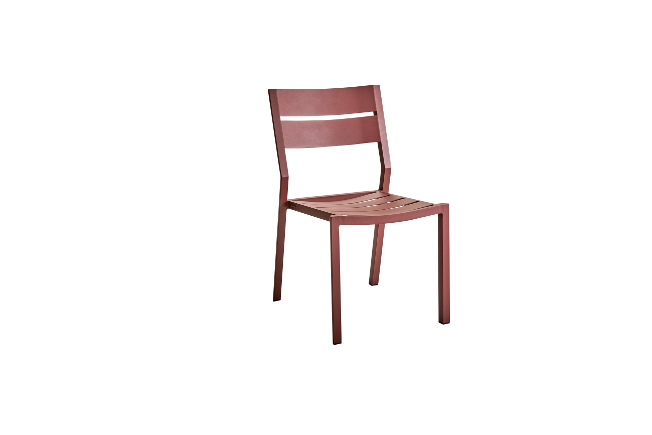 Gartenstuhl Delia aus Aluminium, Rot