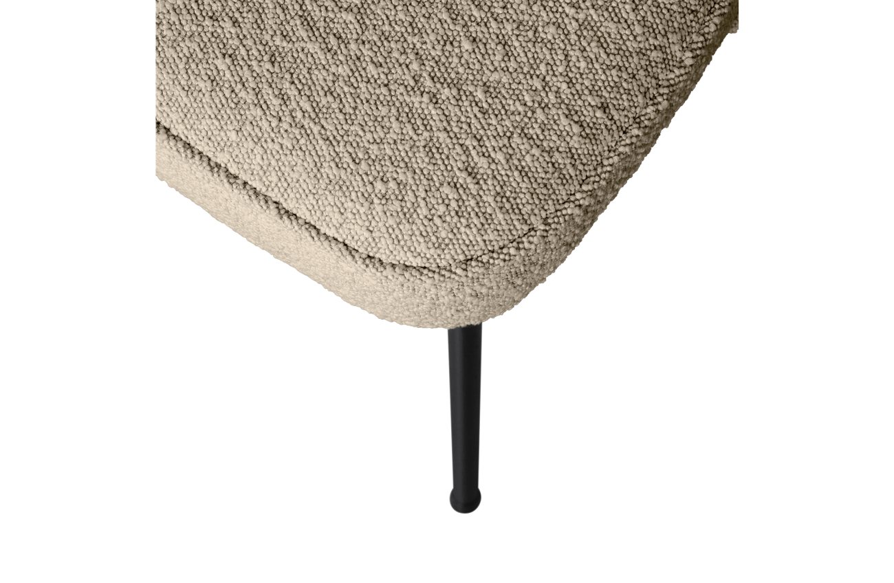 Esszimmerstuhl Vogue aus Boucle-Stoff, Beige