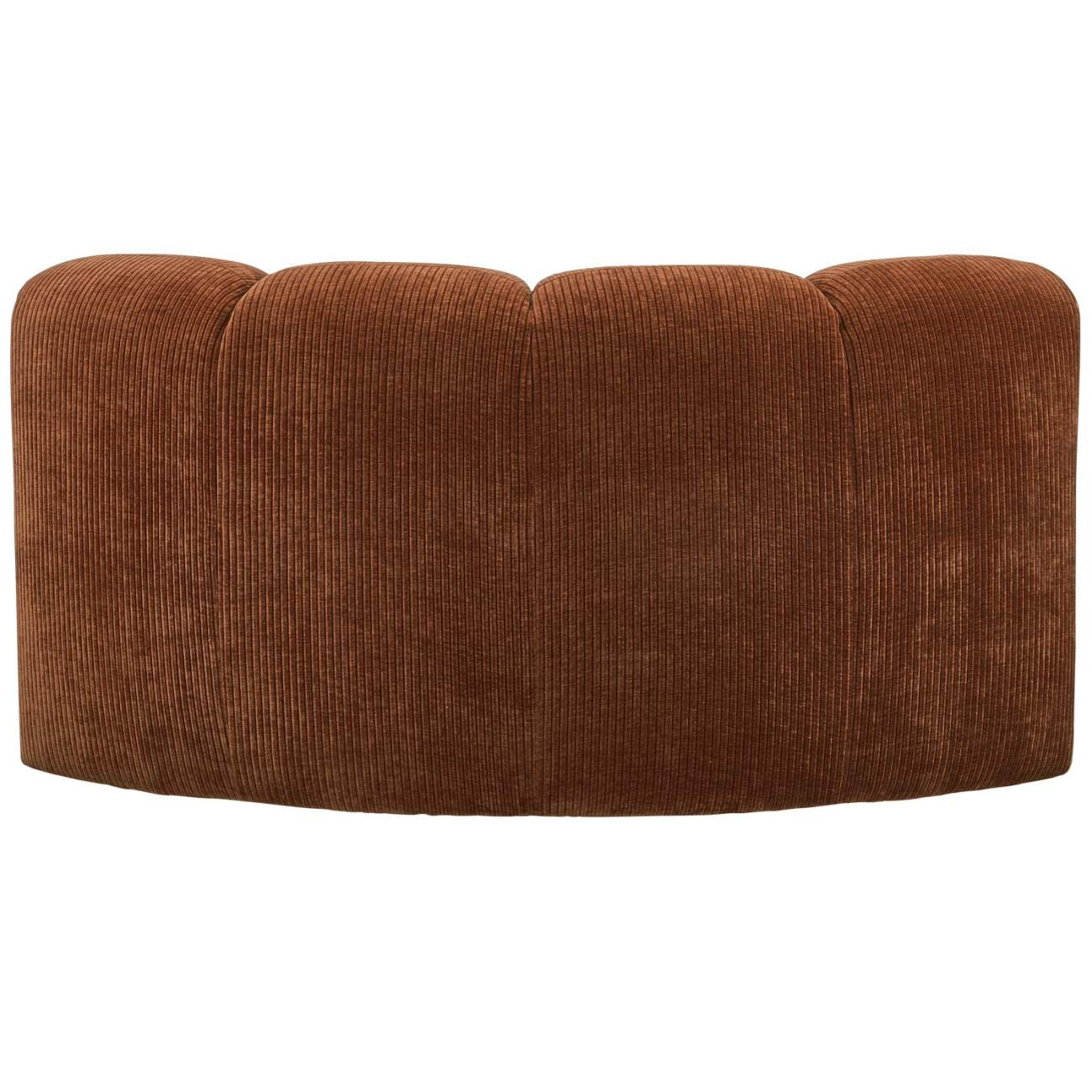 Modulsofa Mojo Flachcord Eck-Element, Rostbraun