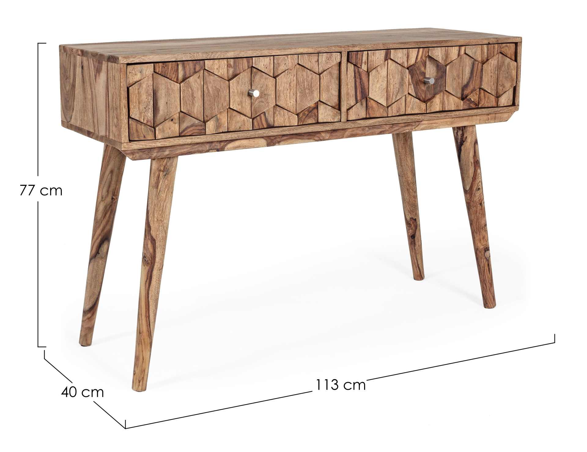 Konsole Kant aus Sheeshamholz, 113 cm