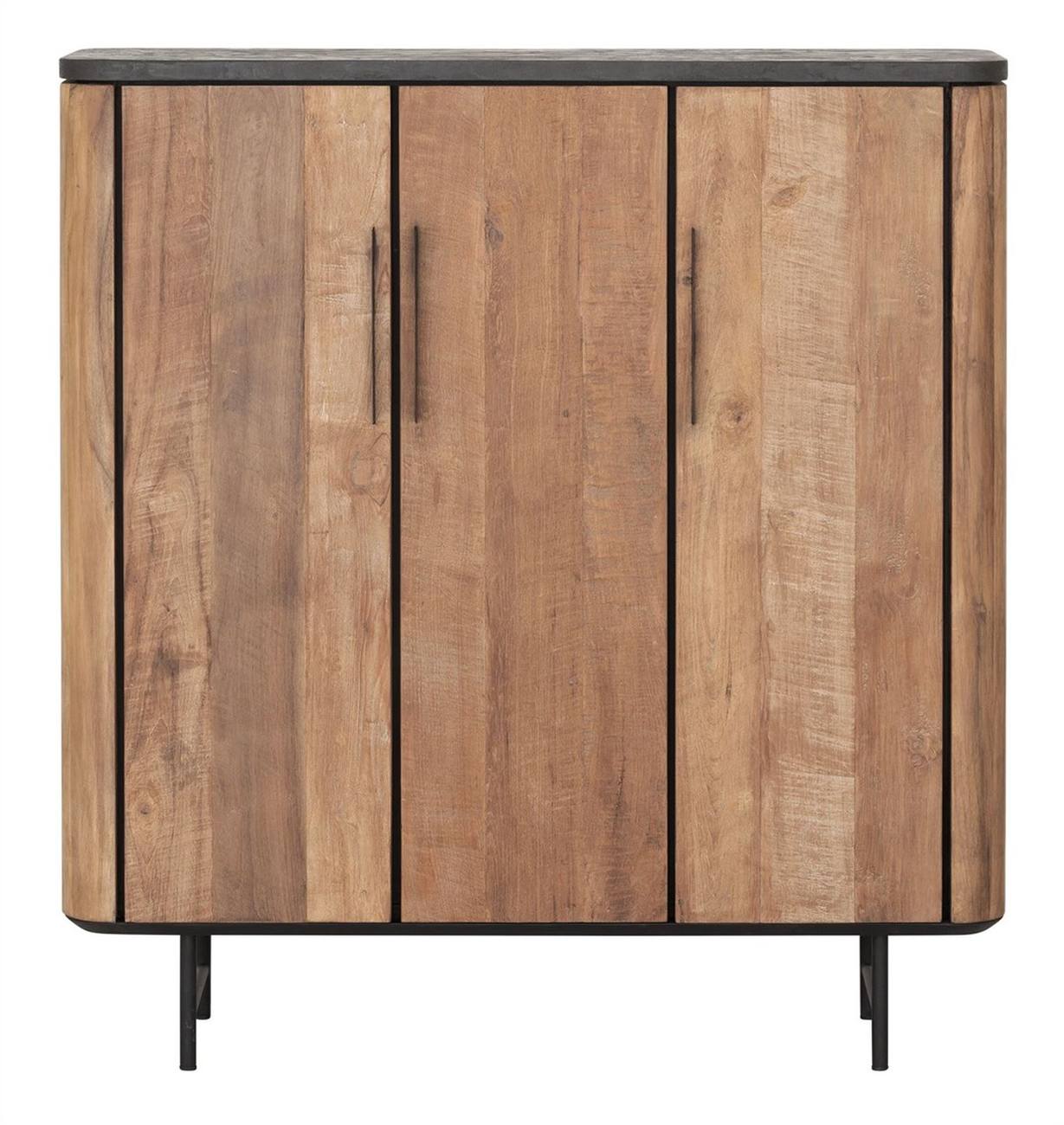 Highboard Soho aus recyceltem Teakholz, 120 cm