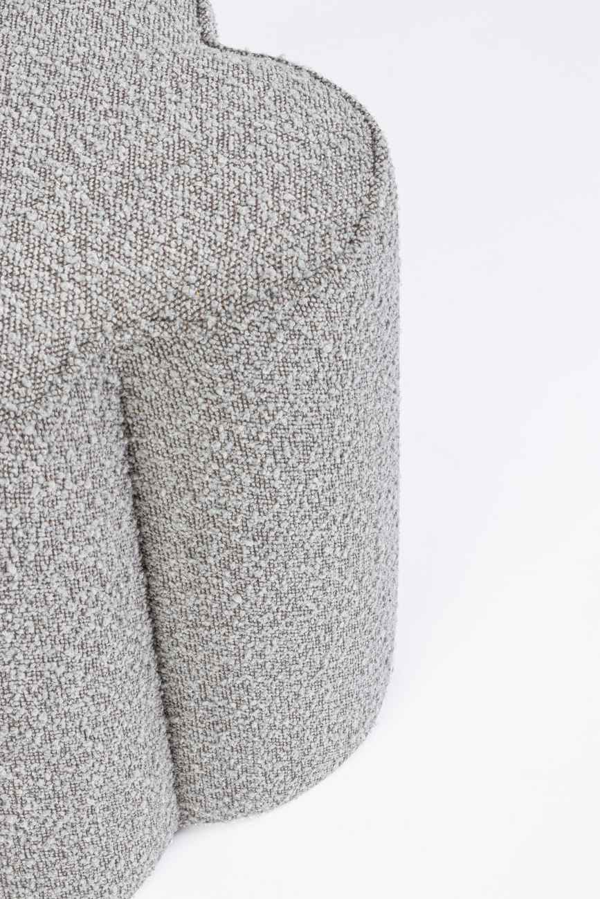 Pouf Cointa aus Boucle-Stoff, Grau