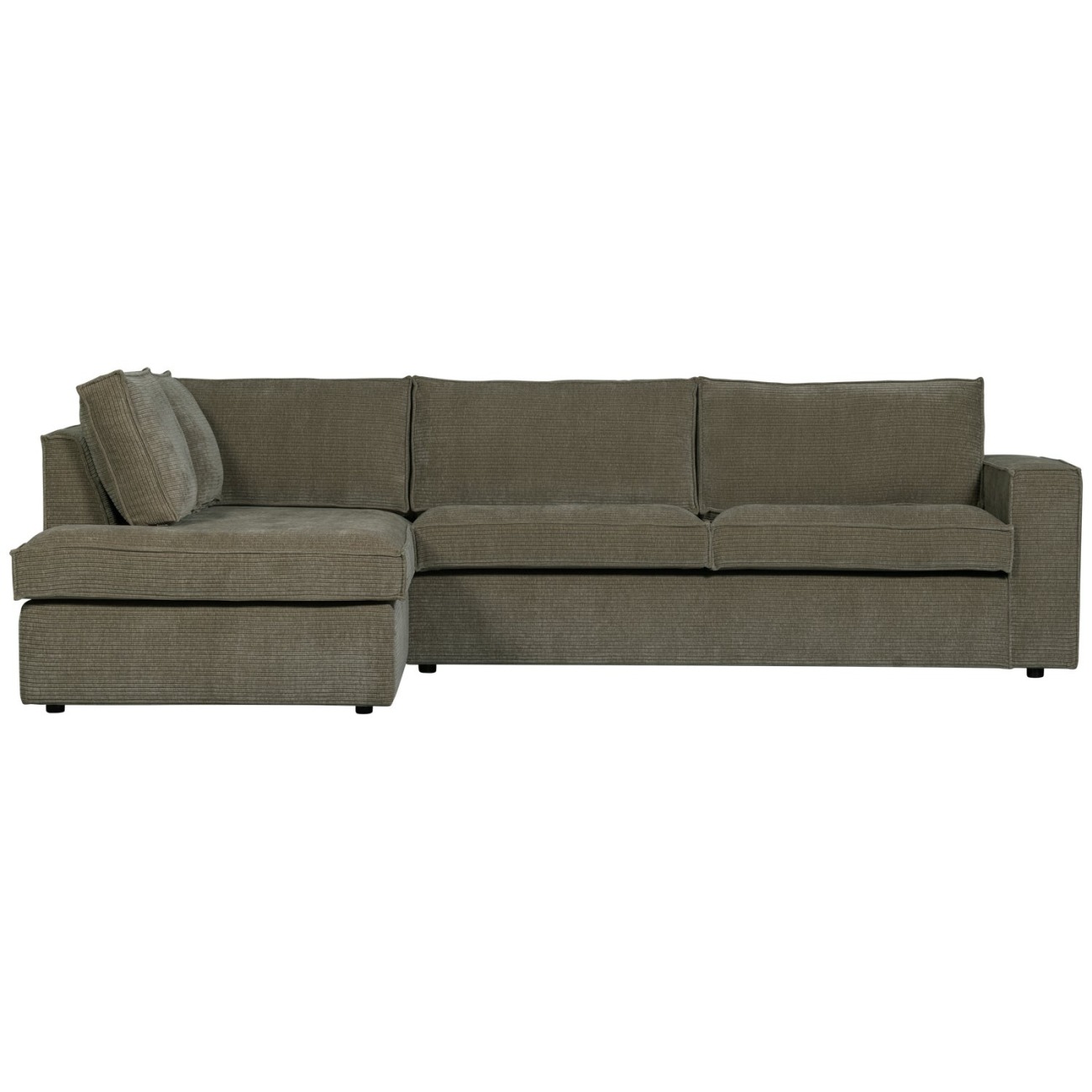 Ecksofa Hajo mit Cordbezug Links, Forest