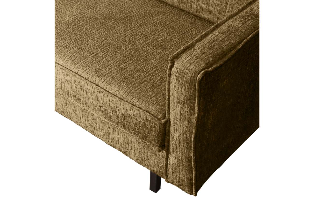 Ecksofa Rodeo aus Struktursamt Links, Brass