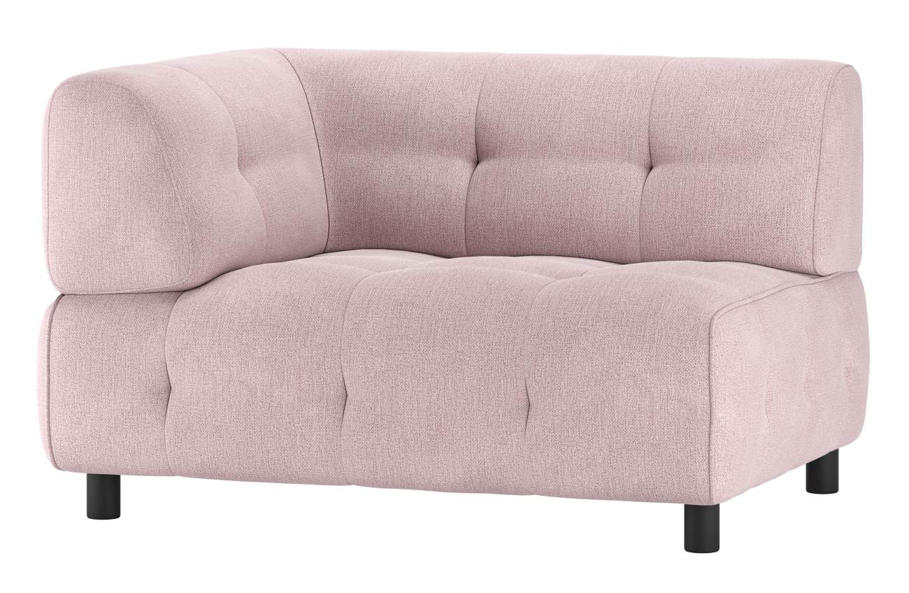 Modulsofa Louis aus Flachgewebe Links, Rosa