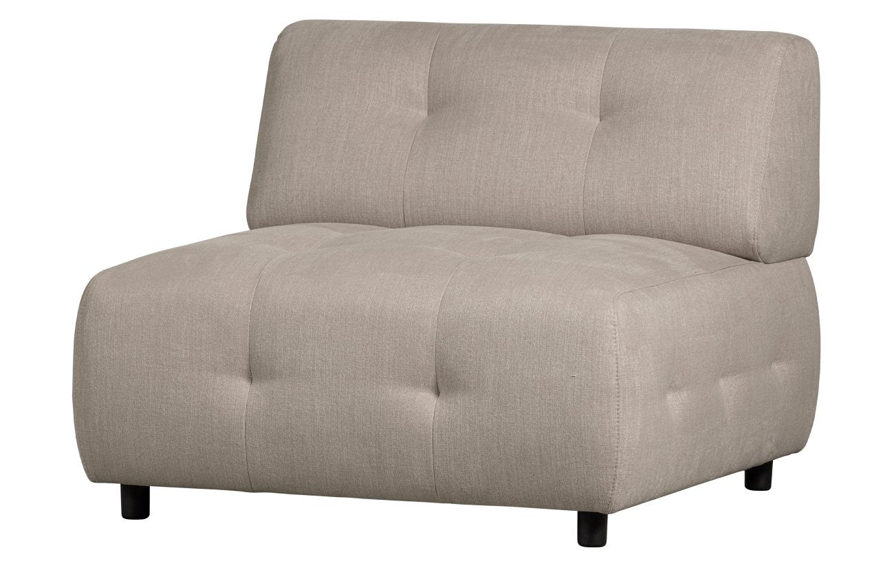 Modulsofa Louis Element aus Flachgewebe, Creme