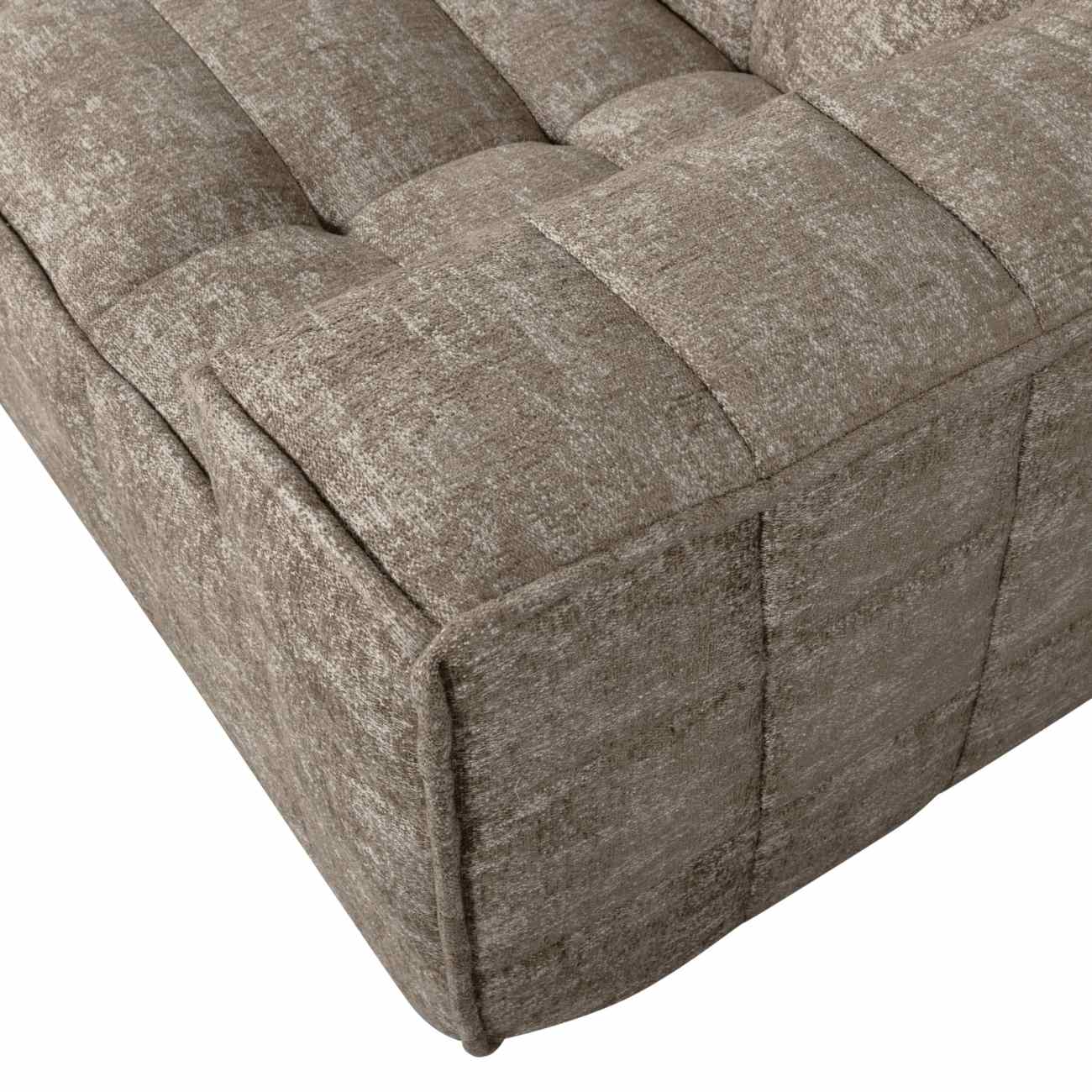 Sofa Timor aus Chenille-Stoff, Natur