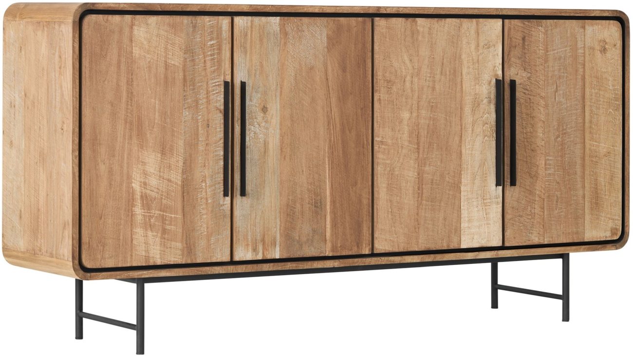 Sideboard Evo aus recyceltem Teakholz, 180 cm