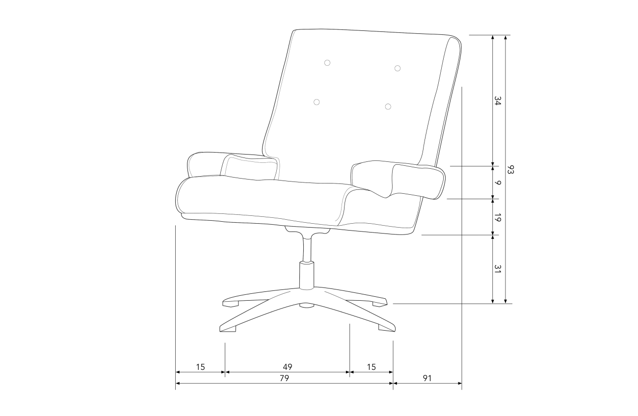 Sessel William aus Stoff