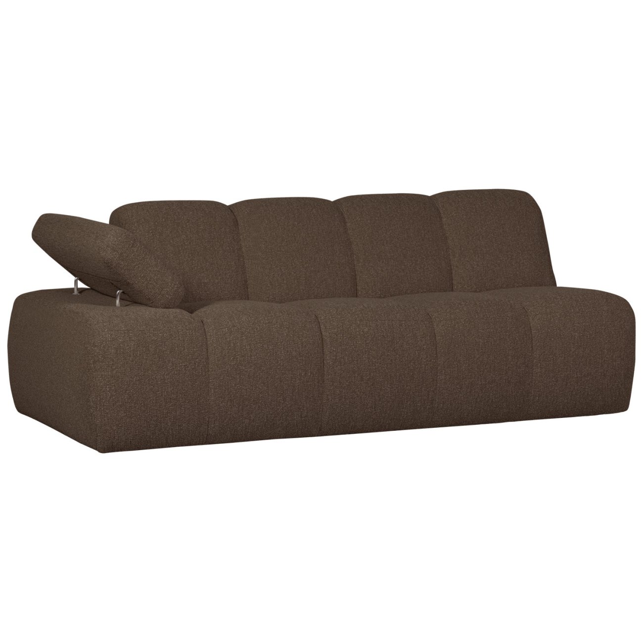 Modulsofa Mojo Boucle 2er Arm-Links, Braun